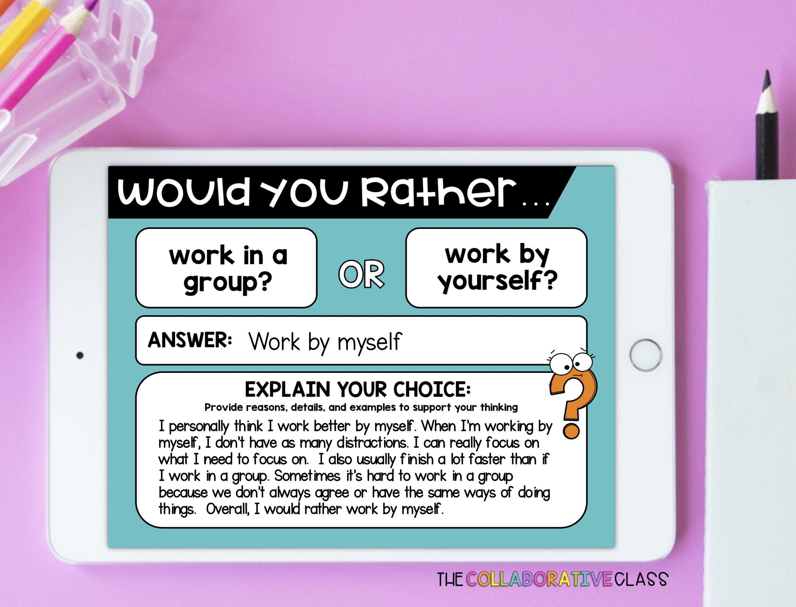 Academic Ways to Use Would You Rather Questions for Kids in the Classroom -  The Collaborative Class